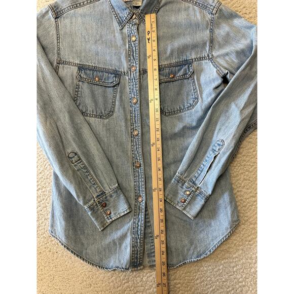 Vintage 90s Levis Womens Long Sleeve Denim Shirt Medium - Picture 2 of 7
